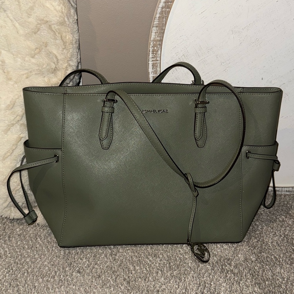 Michael Kors Olive Green Tote Bag